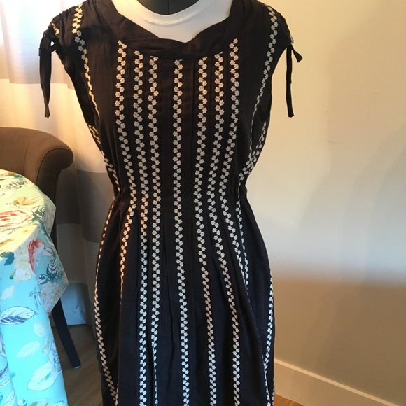 MARC by Marc Jacobs Blue Floral Embroidered Dress - Picture 1 of 9